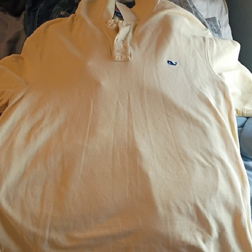 Vineyard Vines Men's Tan Polo Shirt Medium